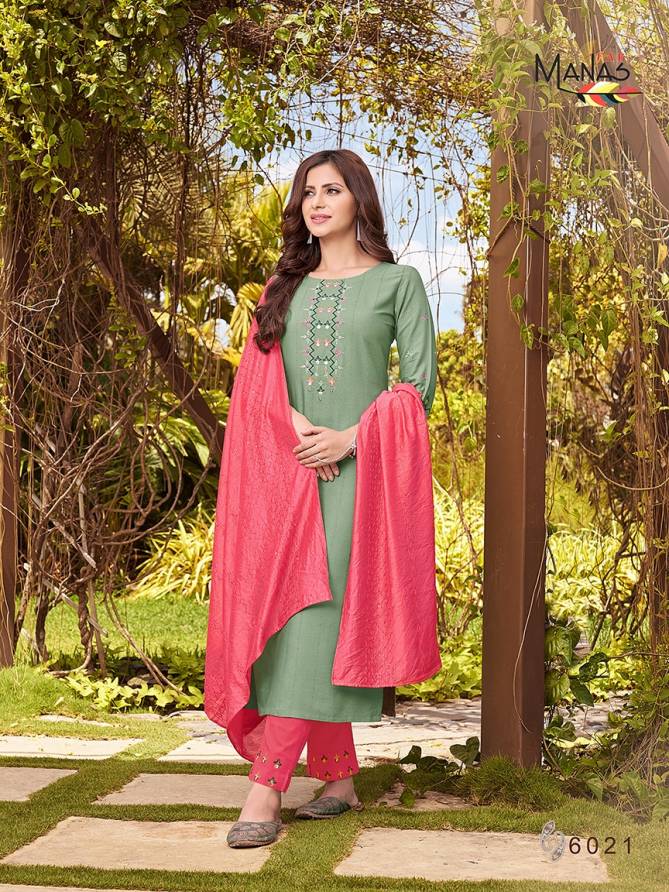 Manas Arina 4 Fancy Rayon Festive Wear Embroidery Ready Made Collection
